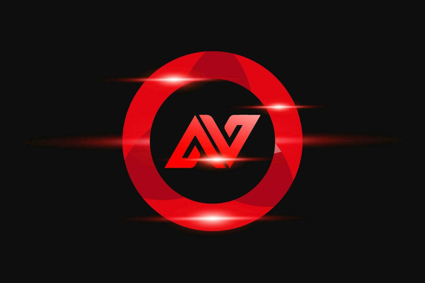 AV rojo logo diseño. vector logo diseño para negocio