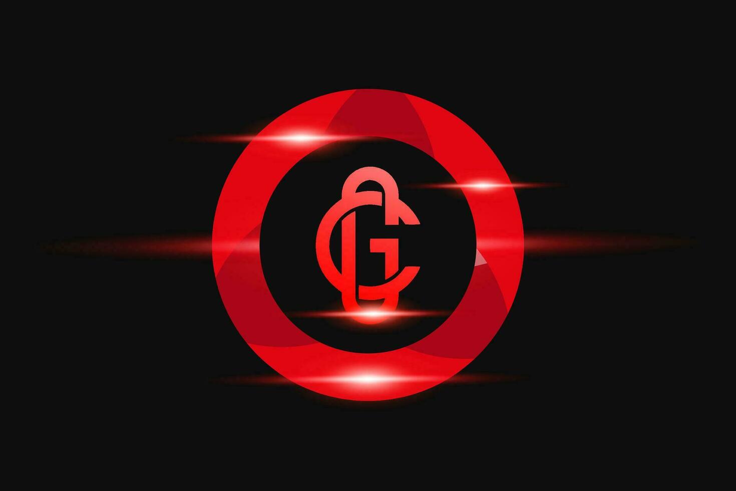 CG Red logo Design. Vector logo design for business.
