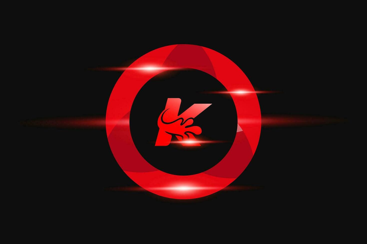 k rojo logo diseño. vector logo diseño para negocio