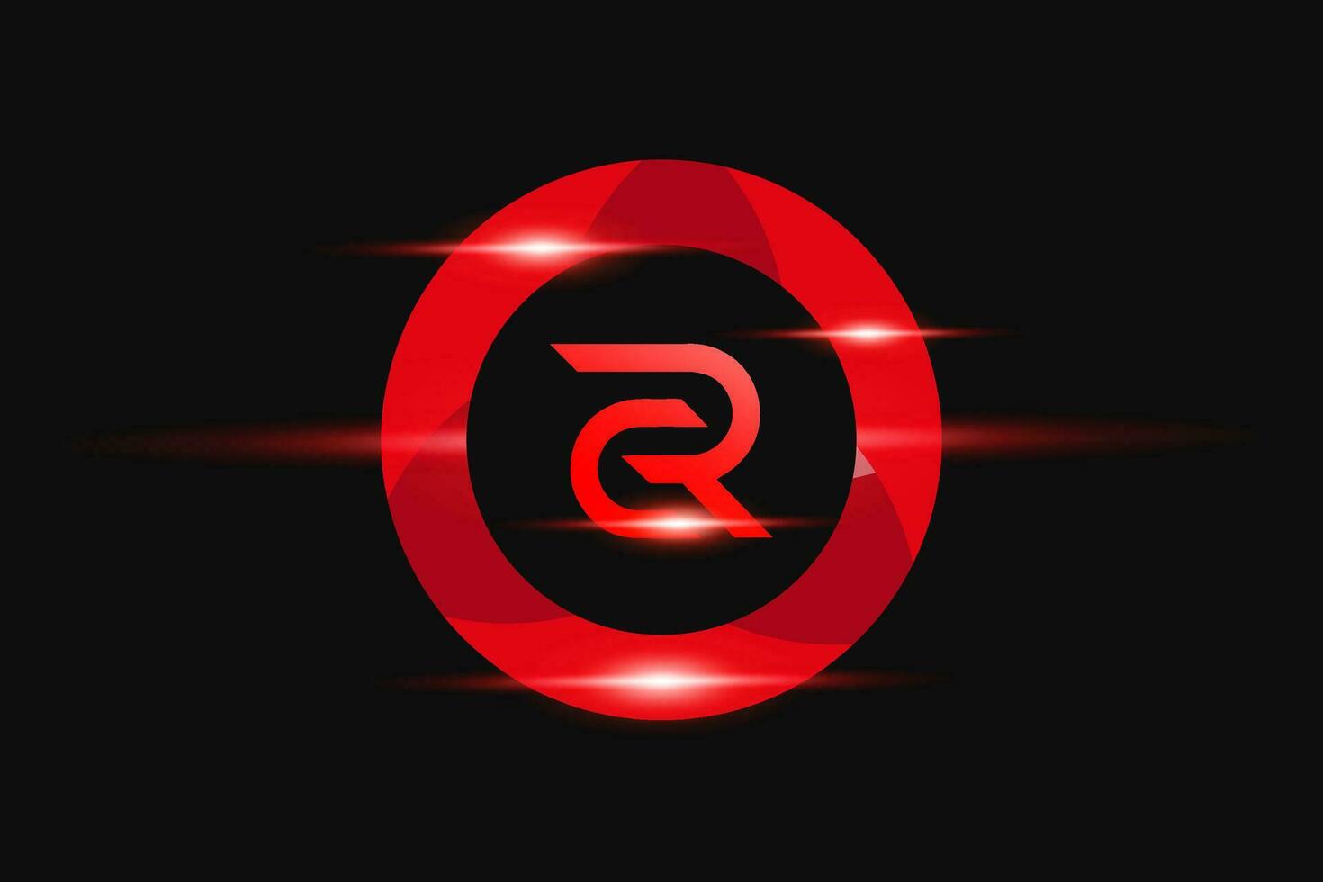 CR Red logo Design. Vector logo design for business.