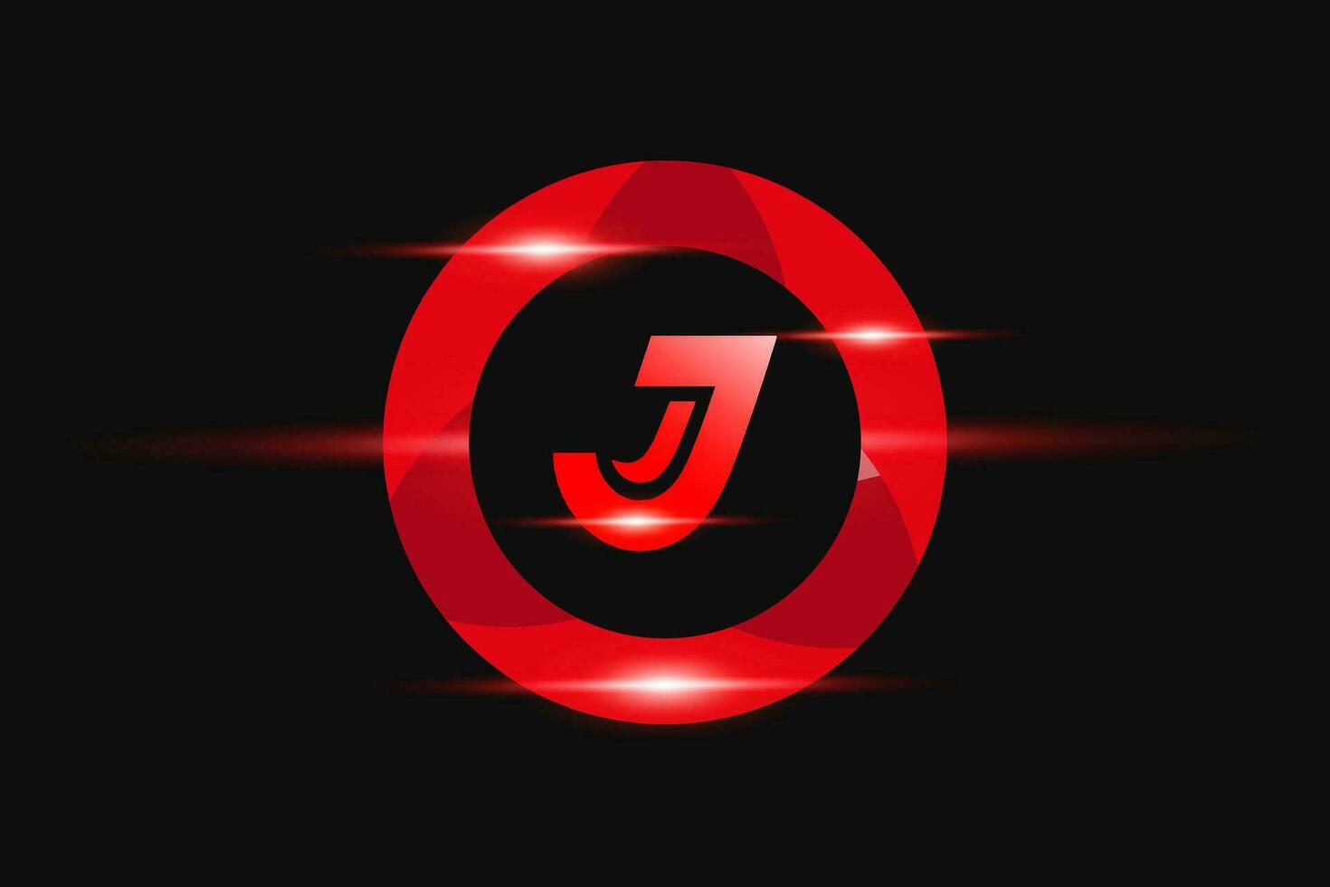 J Red logo Design. Vector logo design for business