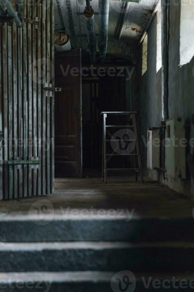 a old spooky cellar corridor photo