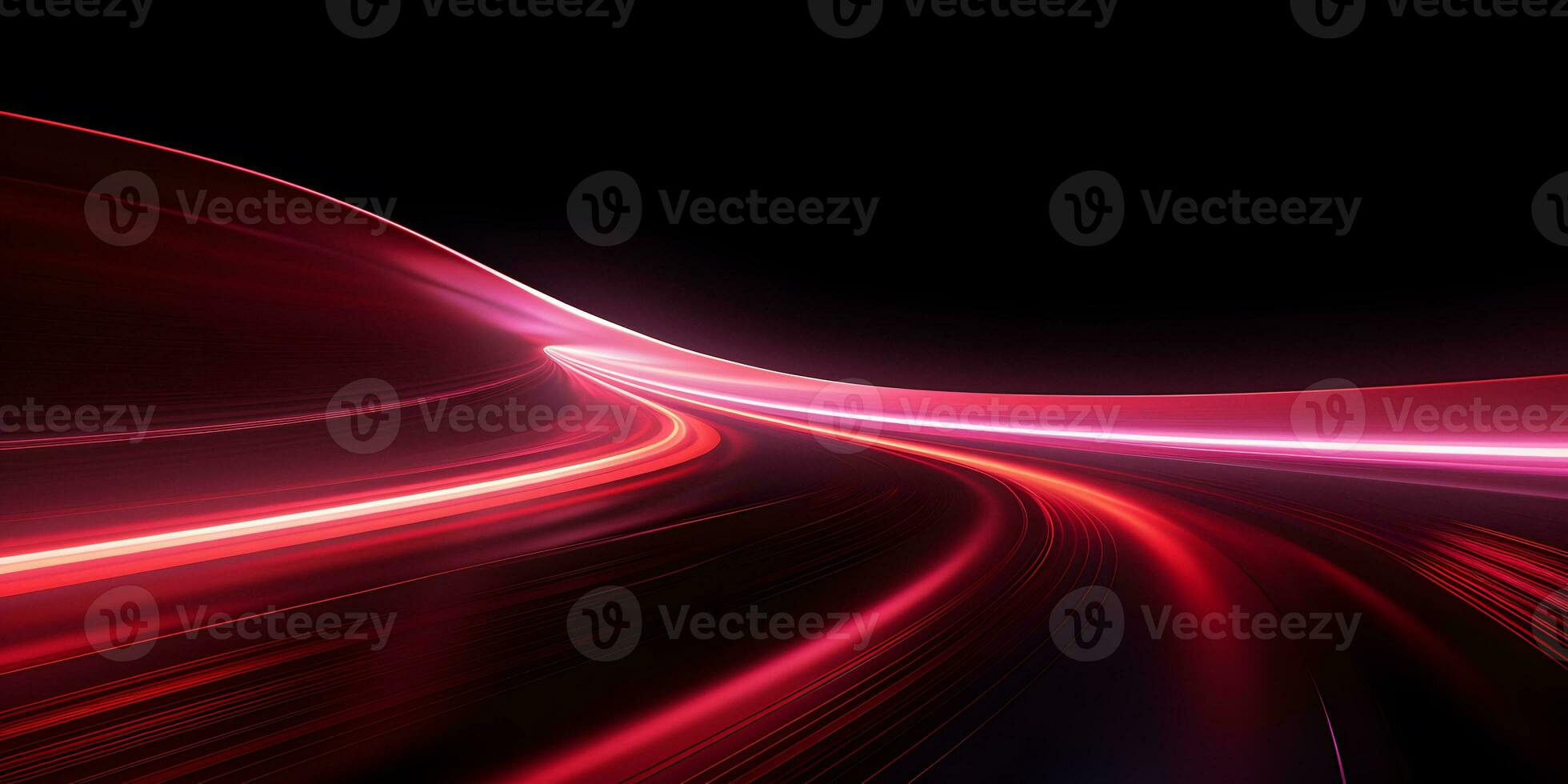 AI generated abstract speed motion on the road, digital fractal art image photo