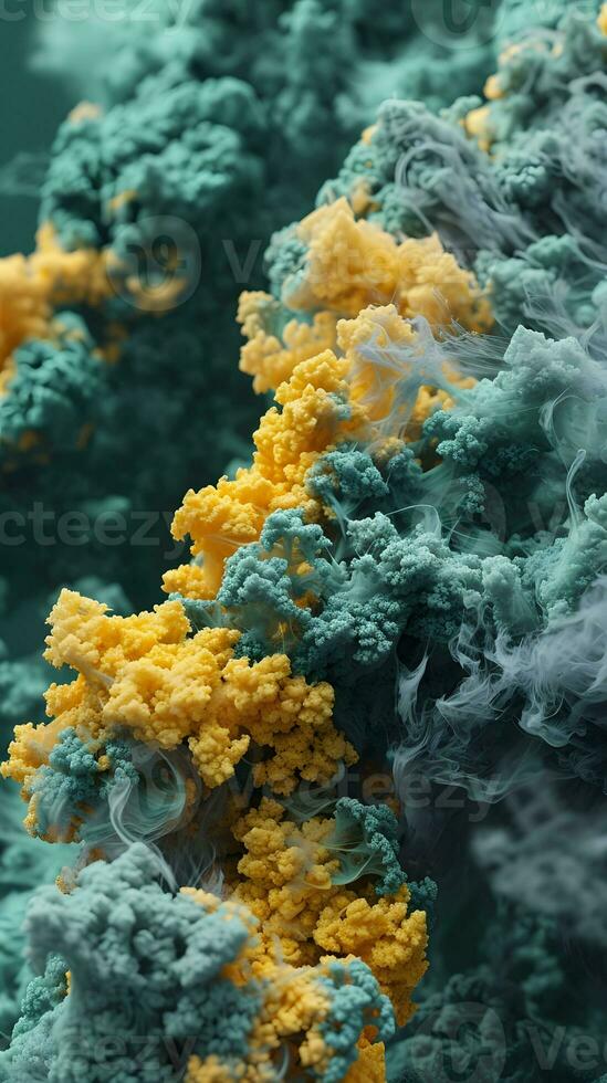 AI generated Colorful abstract background with smoke in water photo