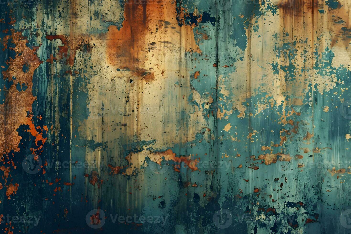 AI generated Rusty metal texture. Abstract background for design photo