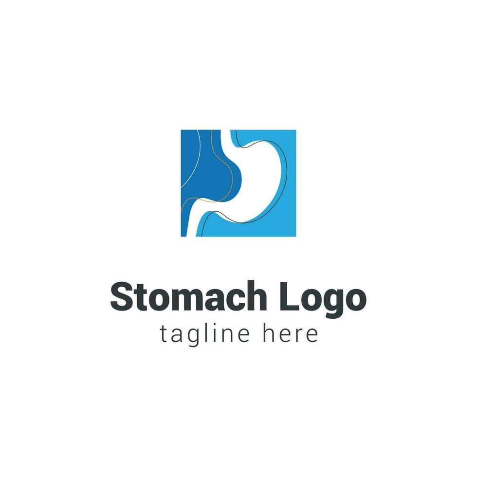 logo vector modelo sencillo estómago símbolo diseño.