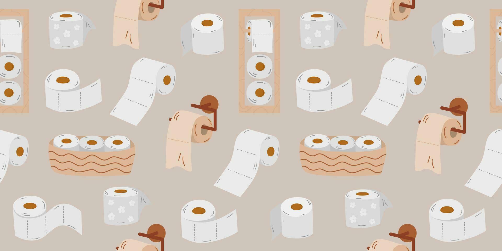 baño papel sin costura modelo en dibujos animados estilo vector