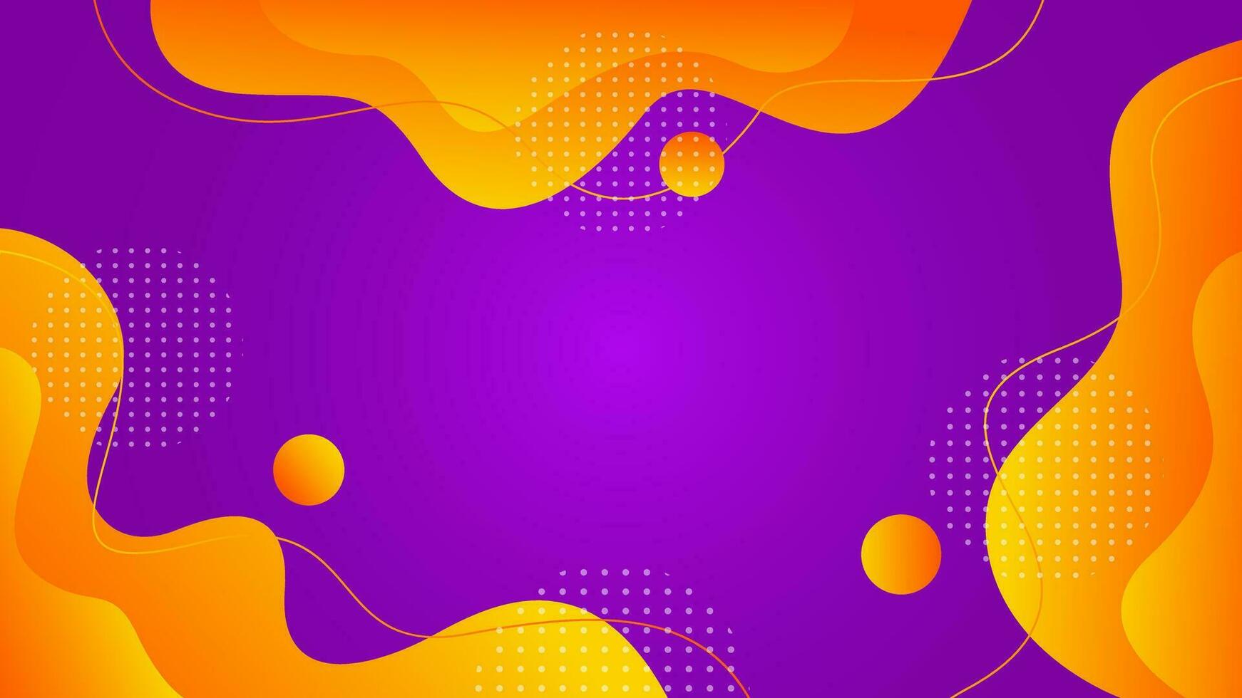 Dynamic purple gradient abstract background, orange gradient abstract creative wavy shapes, fluid wallpaper. Suitable for businesses selling banners, events, templates, pages, and others vector