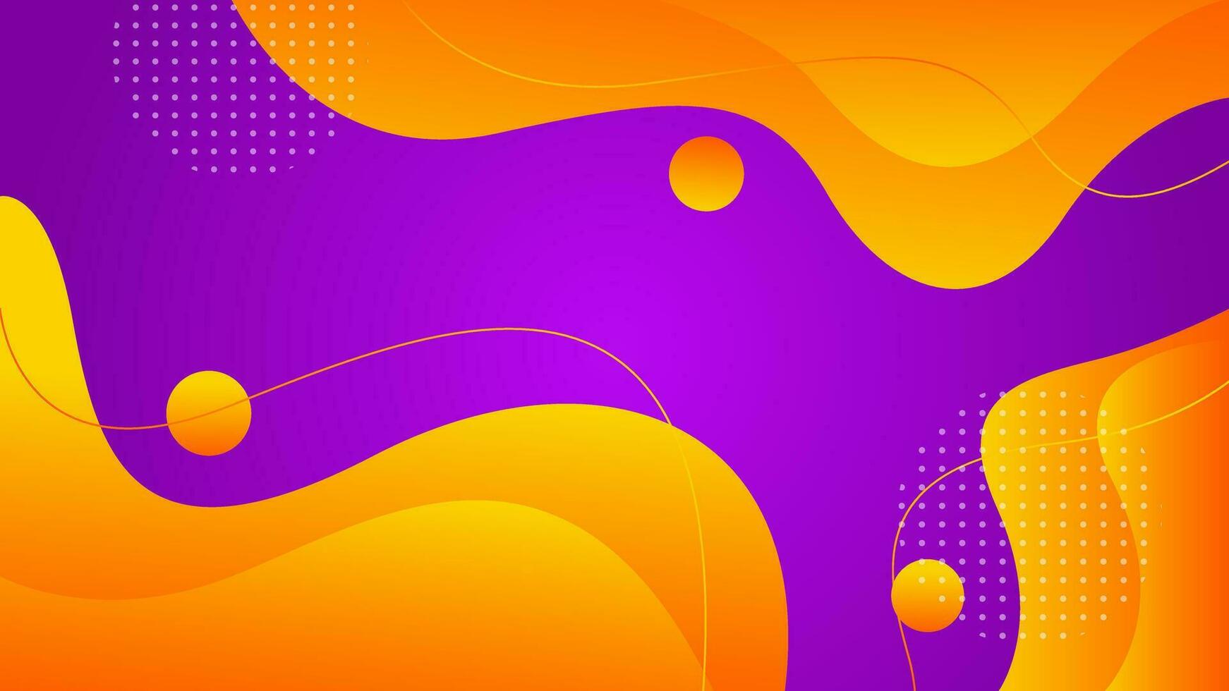 Beautiful dynamic purple gradient background, orange gradient abstract creative wavy shapes, fluid wallpaper. Suitable for businesses selling banners, events, templates, pages, and others vector