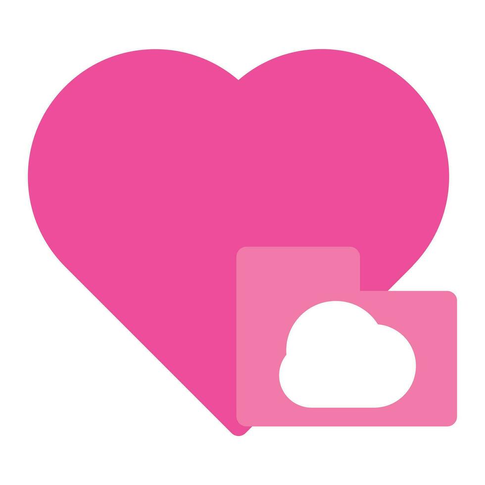 flat style love icon for valentine day isolated on white background vector