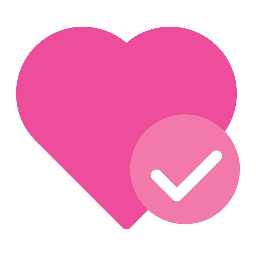 flat style love icon for valentine day isolated on white background vector