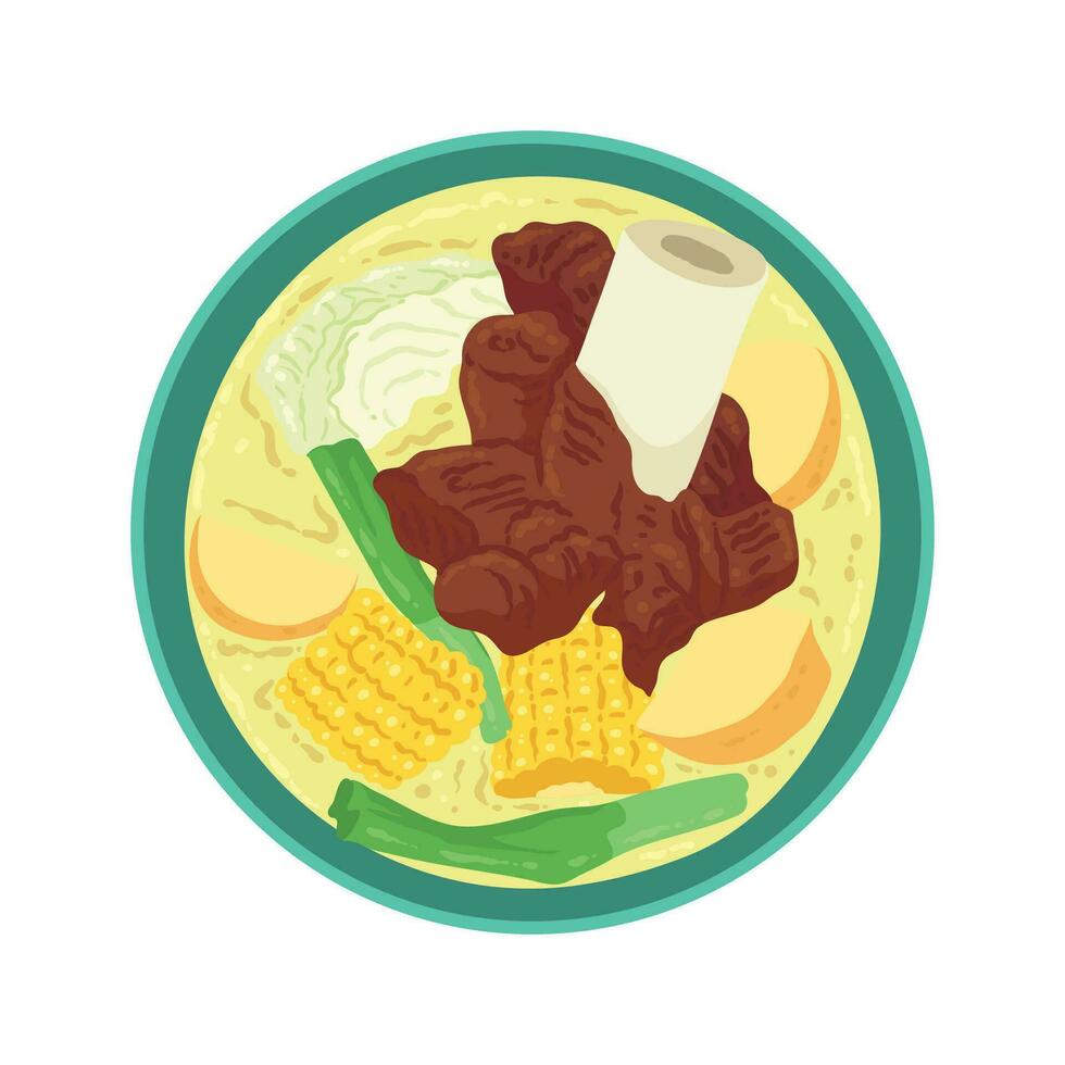 bulalo food vector illustration
