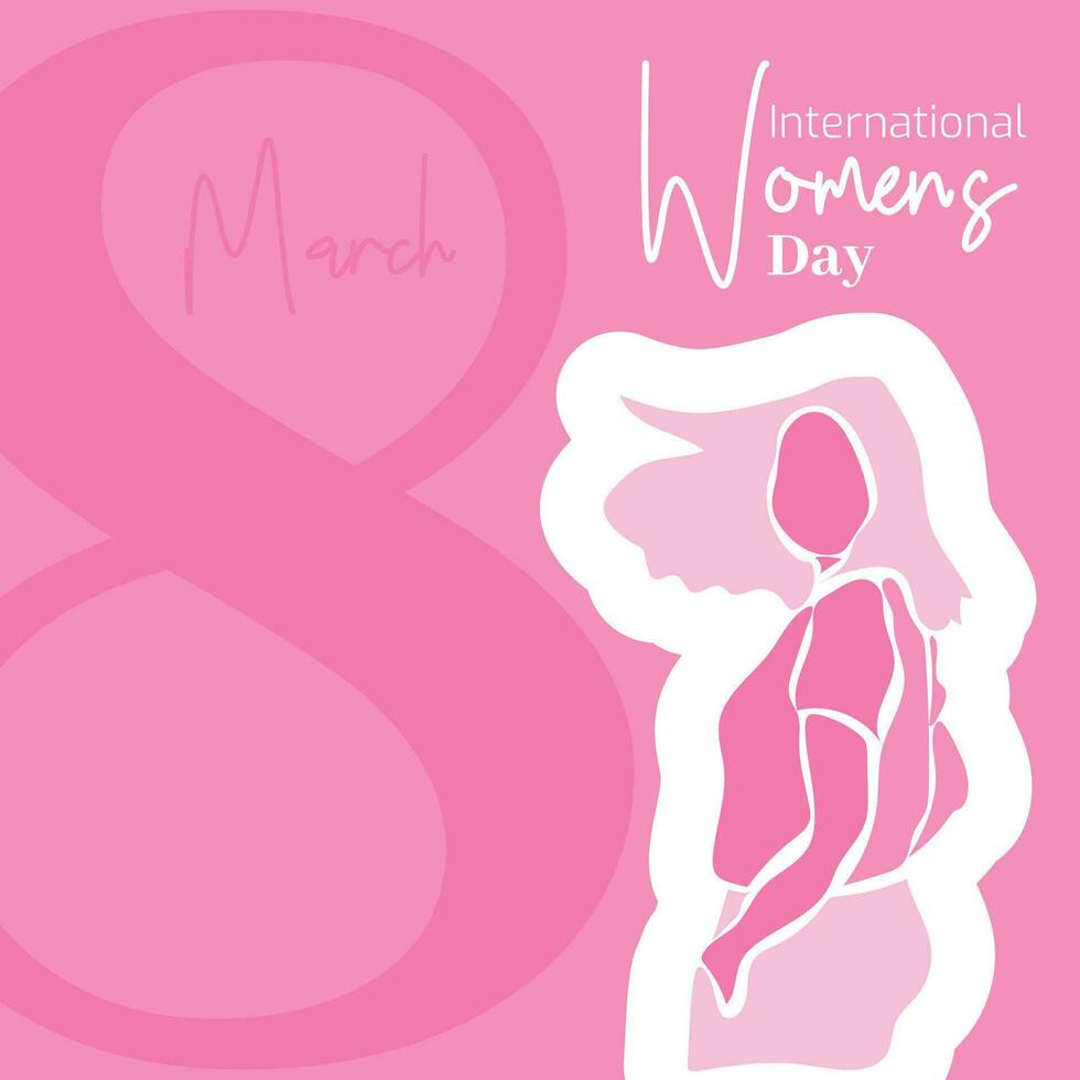 Vector flat design international womens day illustration