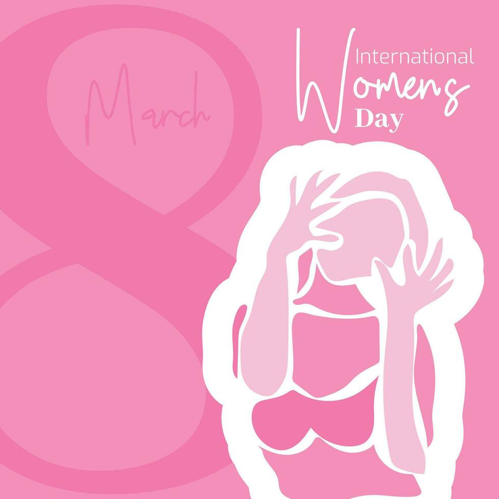 Vector flat design international womens day illustration
