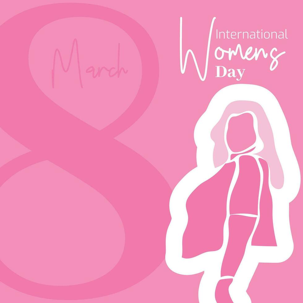 Vector flat design international womens day illustration