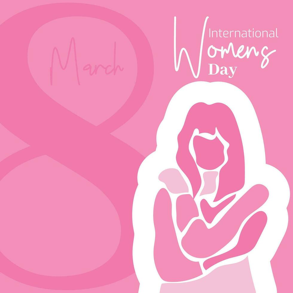 Vector flat design international womens day illustration