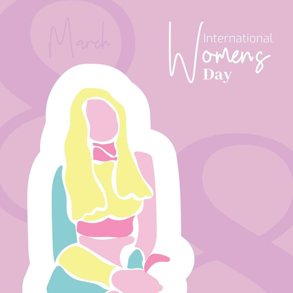 Vector flat design international womens day illustration
