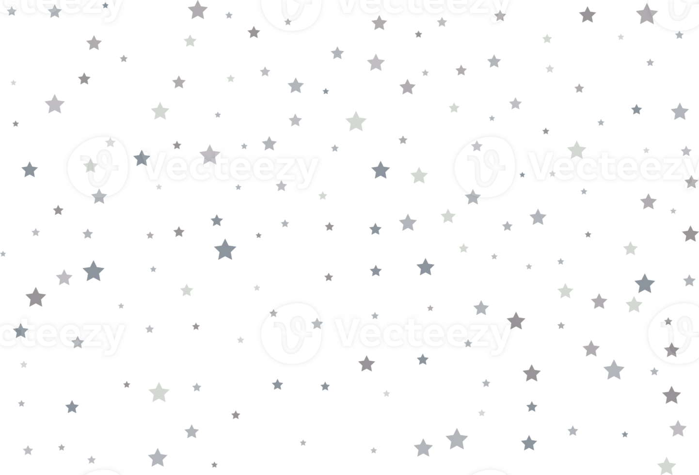 Magic pattern of silver stars png