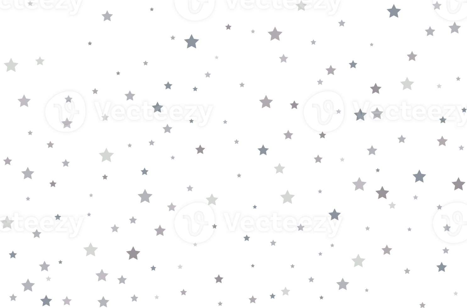 Magic pattern of silver stars png