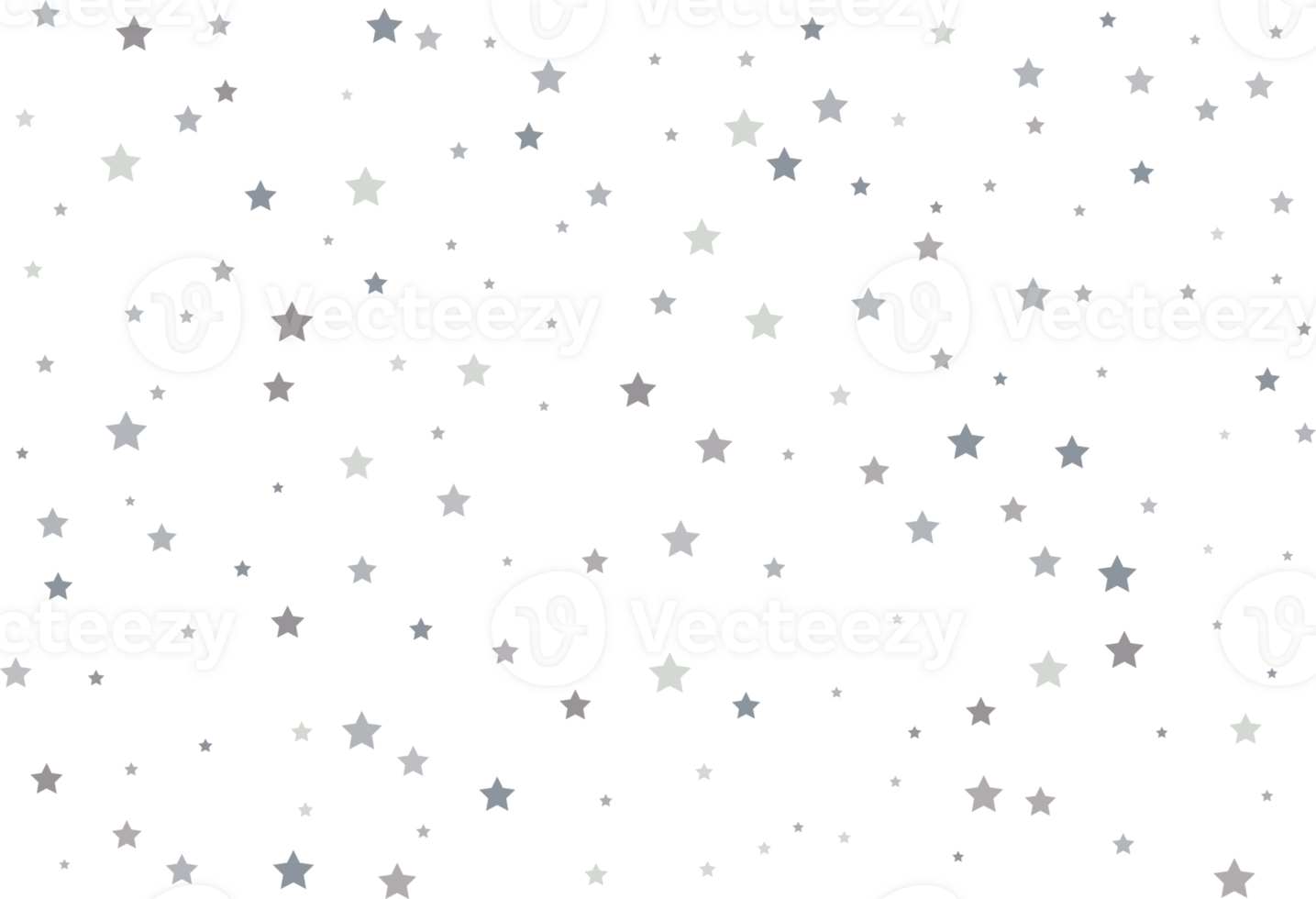 Magic pattern of silver stars png