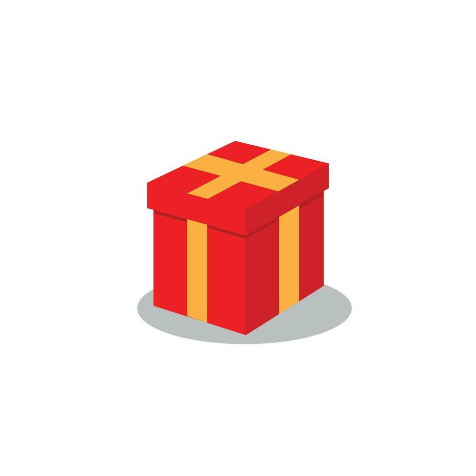 rojo regalo sorpresa caja, adecuado para cumpleaños regalo, especial paquete, regalo, magia caja, con icono vector ilustración modelo