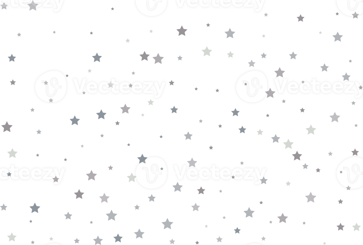 Magic pattern of silver stars png