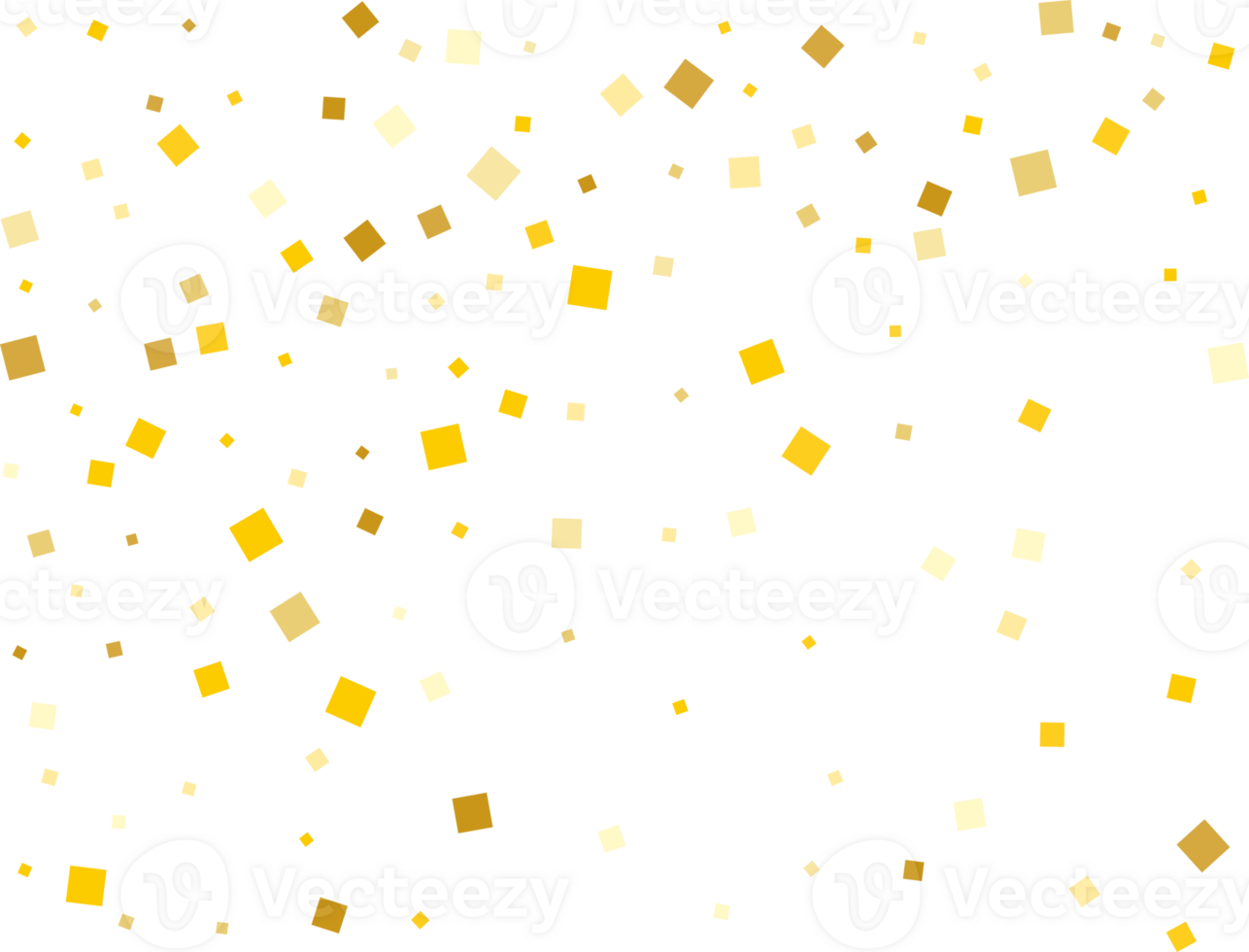 Gold Foil Square Confetti png
