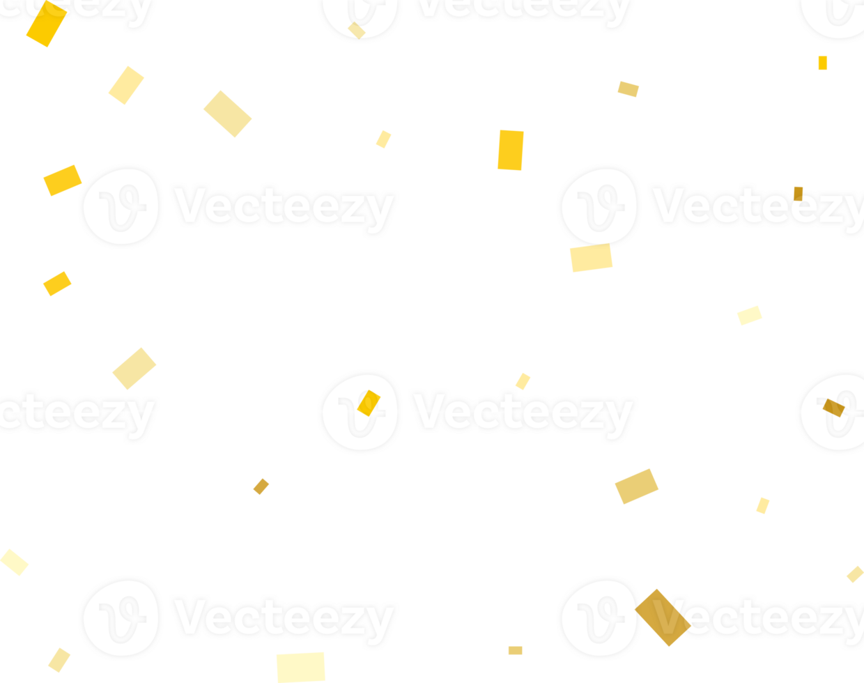 Gold Rectangular Confetti png