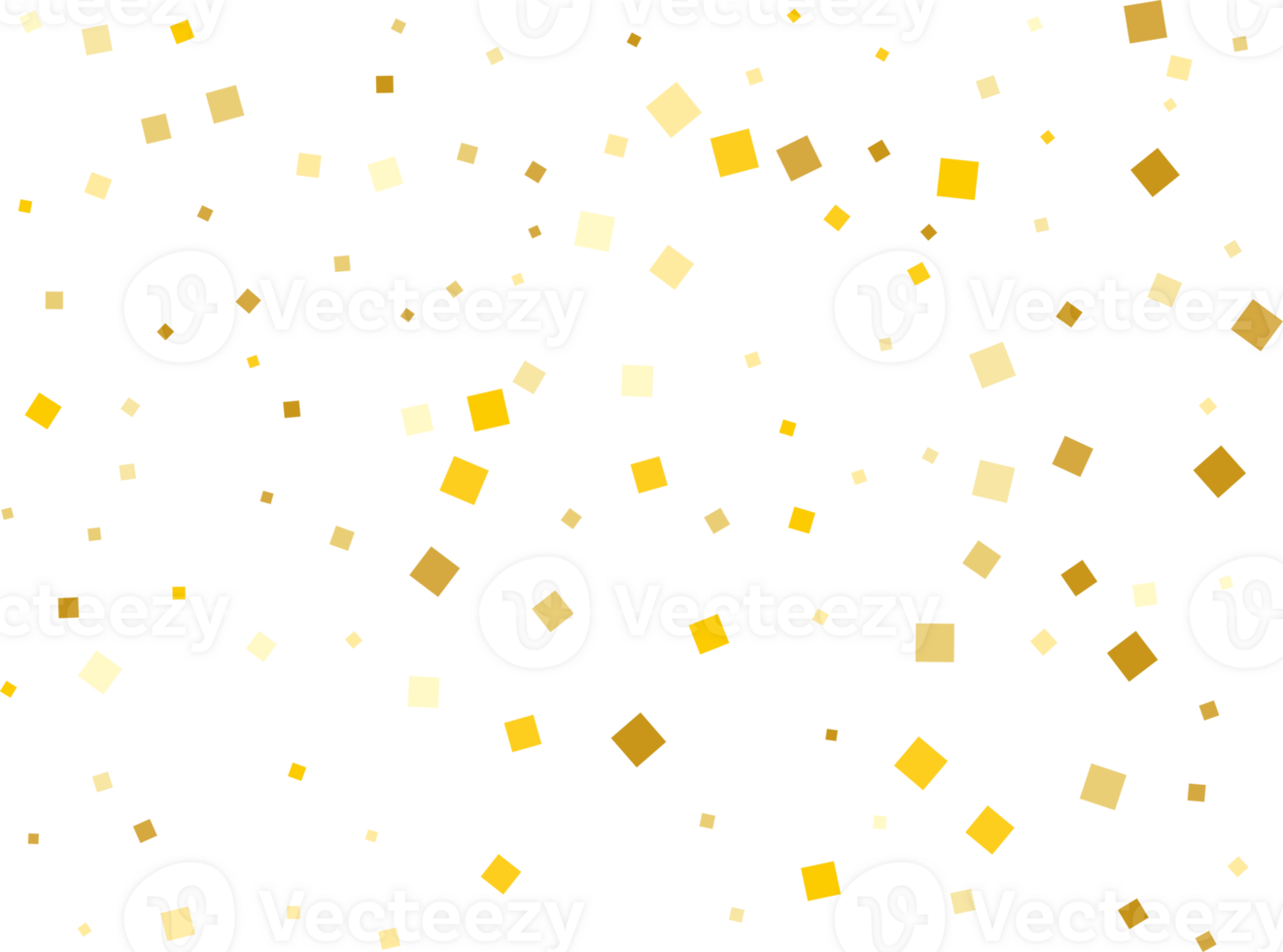 Gold Foil Square Confetti png