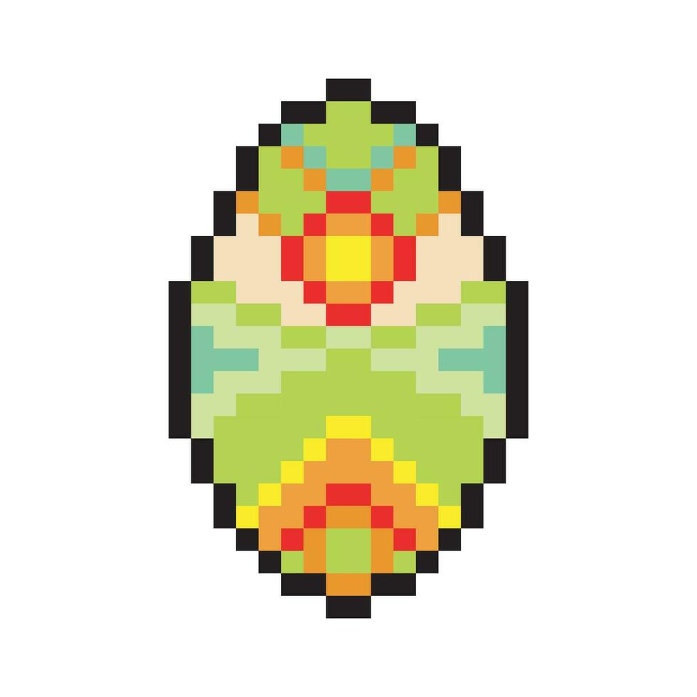 Easter egg pixel art design vector