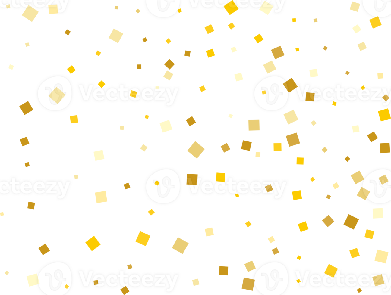 Gold Foil Square Confetti png