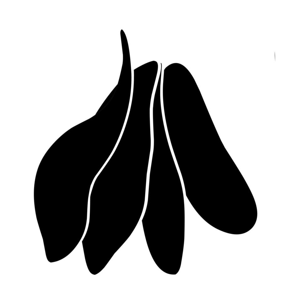 Sweet potato silhouette on white background, Pile of tubers suitable for posters, websites, brochures and agricultural product packaging. vector