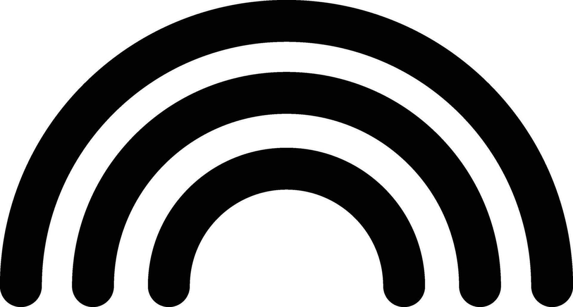 Rounded filled Rainbow Icon vector