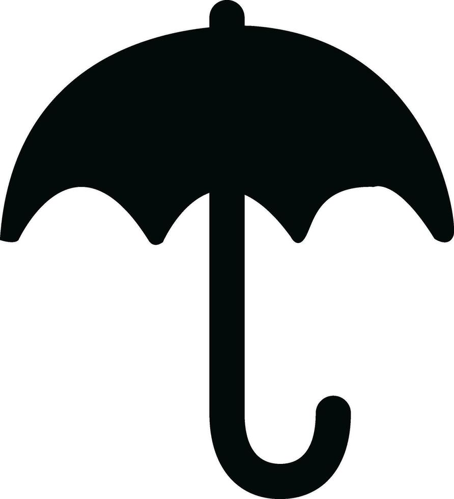 Rounded filled Umbrella Icon vector