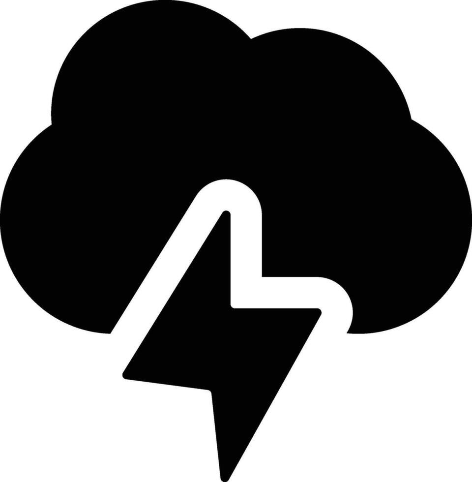 Rounded filled Thunder Icon vector