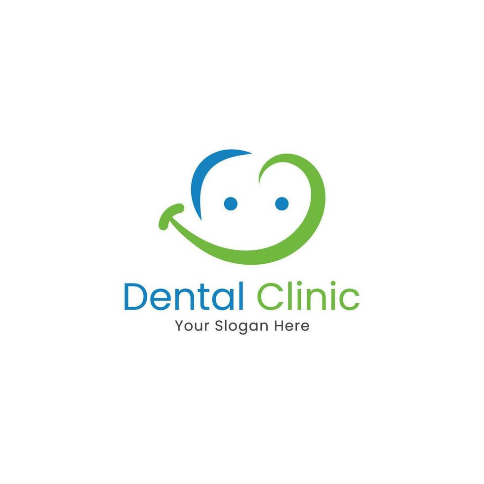 sonrisa dental logo vector simple, dental ilustración.