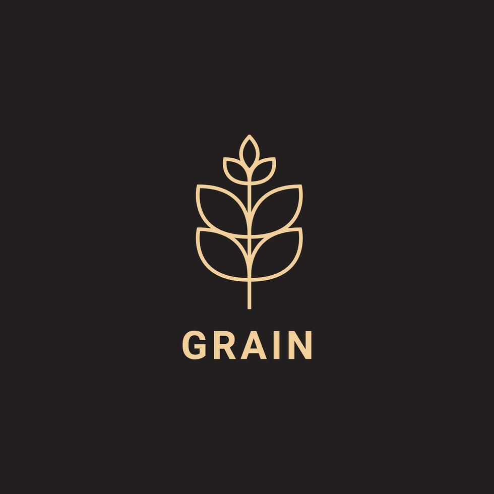 grain logo vector. as simple as a black background vector