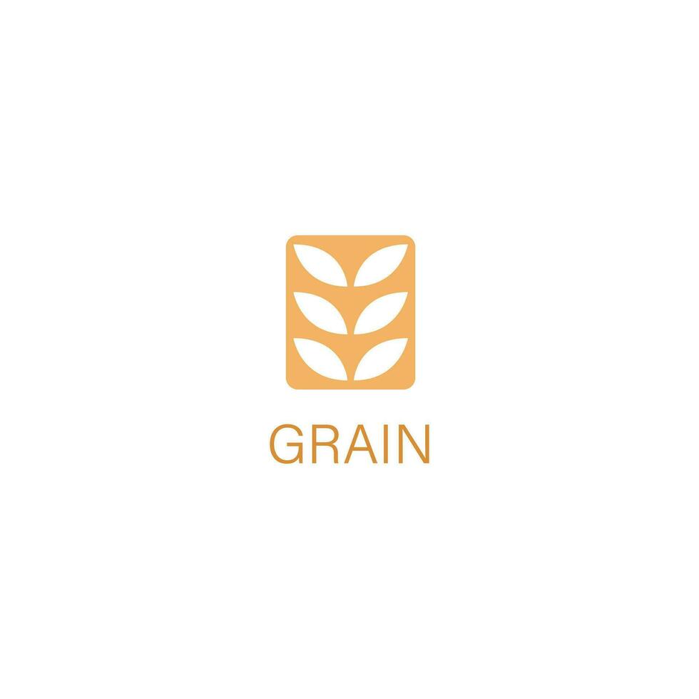 grano logo vector diseño con un sencillo diseño