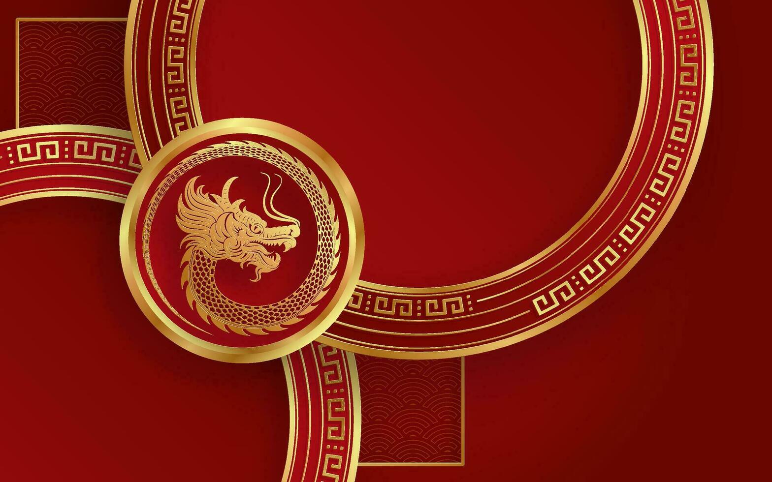 Happy Chinese new year 2024 Zodiac sign year of the Dragon vector