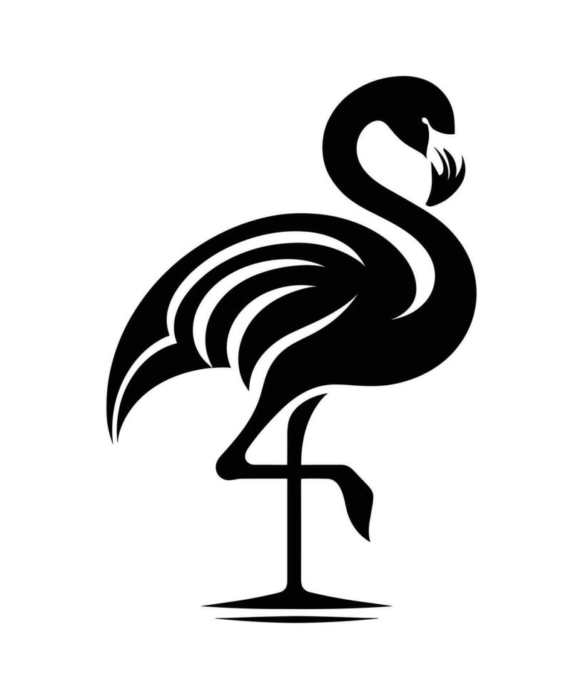 FLAMINGO SILHOUETTE VECTOR ILLUSTRATION DESIGN