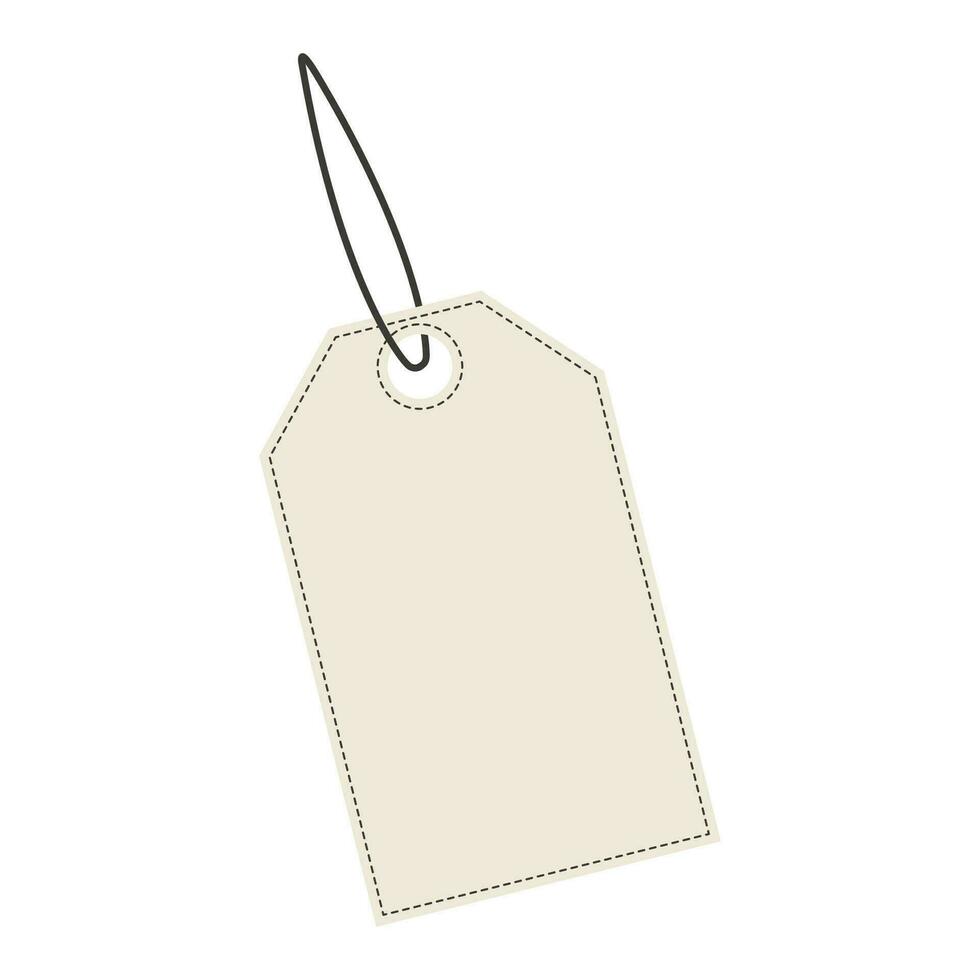 Vector beige blank price tag. The template of the price tag, label, tag png.