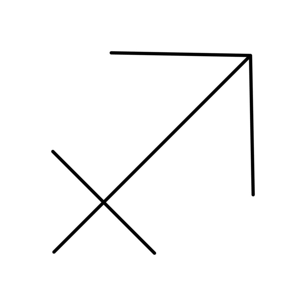 The zodiac sign is Sagittarius. Editable vector icon in a minimalistic style.