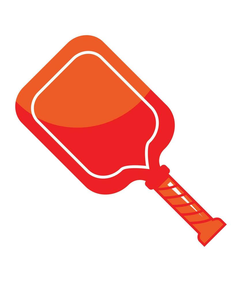 a red paddle with a handle on it vector