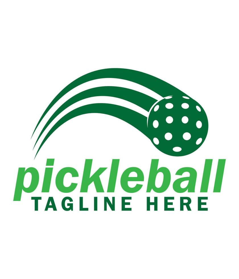 pickleball custom tagline logo design vector