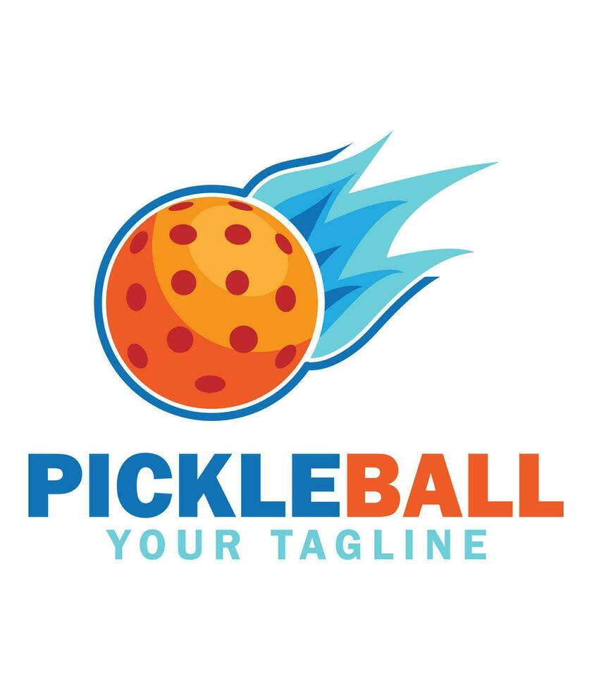 pickleball tagline logo design vector