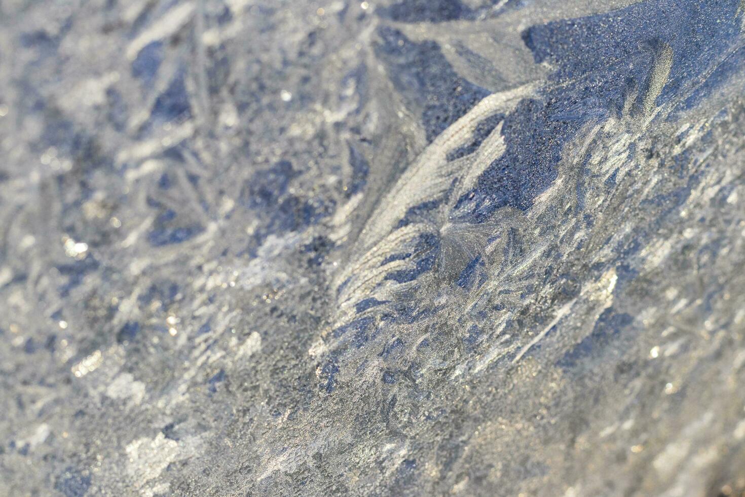 Close up shot of the frosted window. Background photo