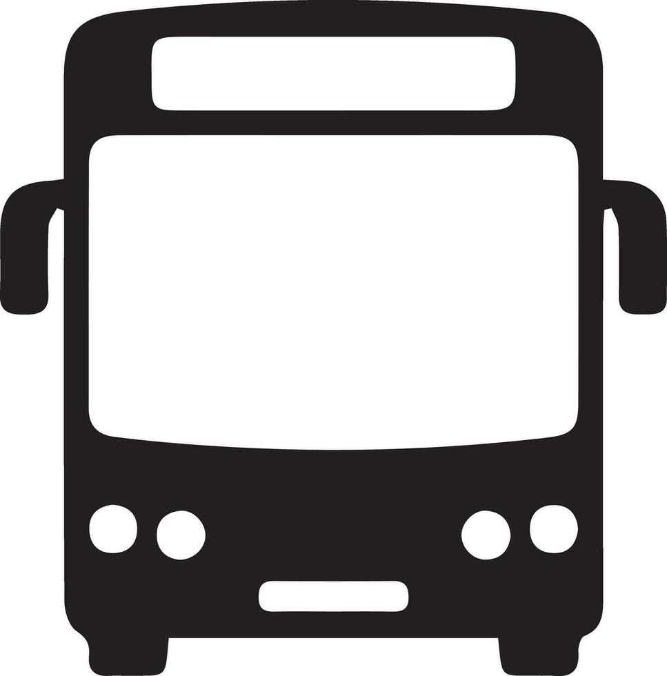 Bus black and white vector