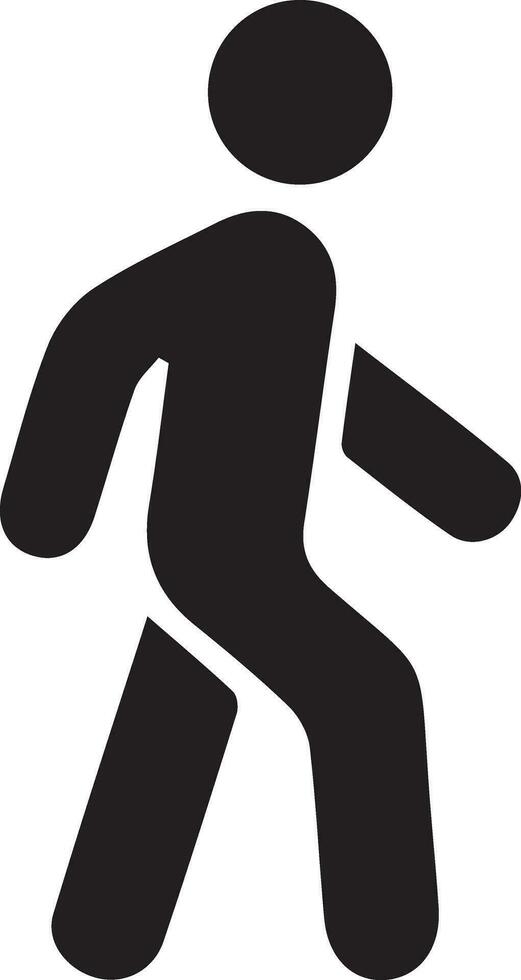 Man Walk Black and white vector