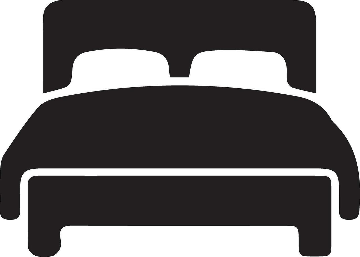 Bed black and white vector