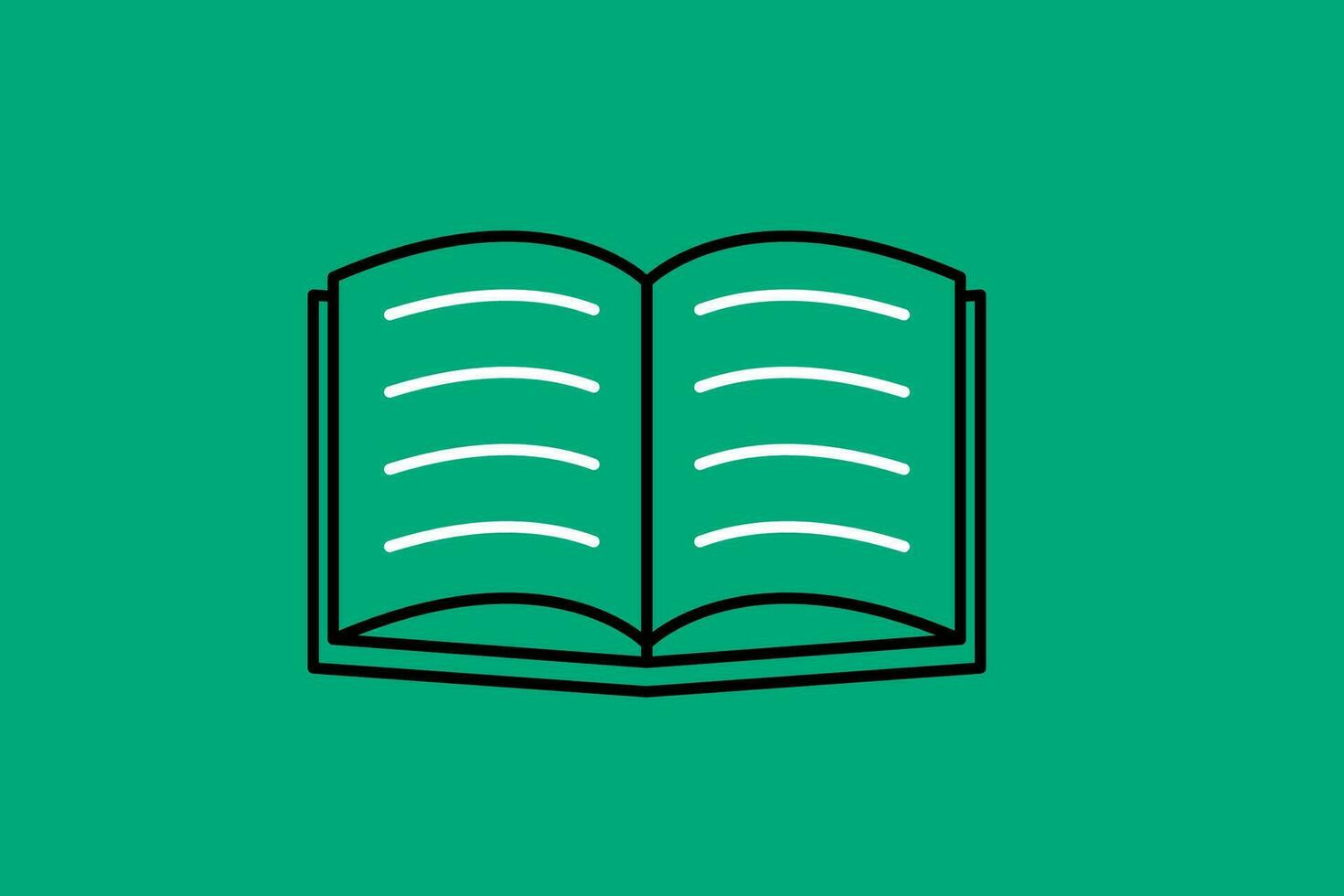 Open book concept illustration. Flat design art style vector